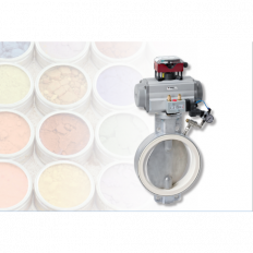 Butterfly Valve with pneumatically charged sealing here with pneumatic actuator.