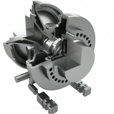 HS Type – hydraulically activated with straight toothing