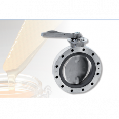Butterfly Valve with ratched hand lever.
