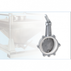 Container Butterfly Valve type DKZ 105 SK, star shaped, with ratched hand lever.