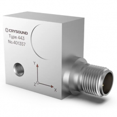 CRY443 Accelerometer, Triaxial, 50mv/g, ±100g pk, 1Hz to 4kHz