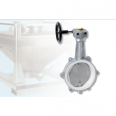 Container Butterfly Valve type DKZ 105 SK, star shaped, with worm gear.