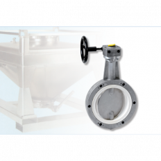 Container Butterfly Valve type DKZ 105 VK, in full flange execution, with worm gear.