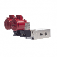 The Redundant solenoid system can be fitted to any of Pneumatrol’ s standard 3/2 or 5/2 control valves which utilise the CNOMO solenoid interface