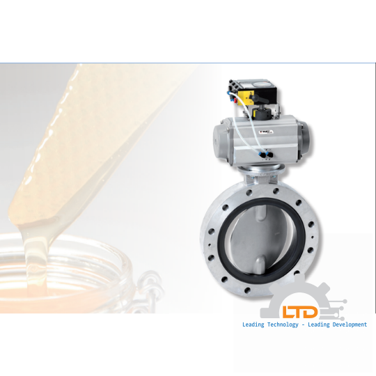 Butterfly Valve with pneumatic actuator and positioner.