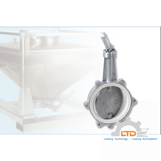 Container Butterfly Valve type DKZ 105 SK, star shaped, with ratched hand lever.