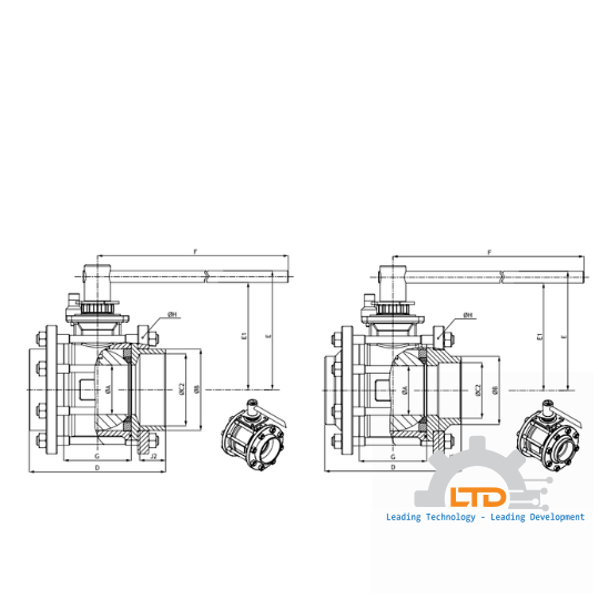 PS4 3-Piece Ball Valve - Threaded Ends