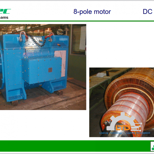 Động Cơ DC Nidec Ansaldo DH710 – DH900 (8 Poles): "Gã Khổng Lồ" Megawatt Cho Công Nghiệp Hạng Nặng