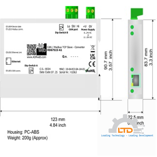 Bộ chuyển đổi giao thức HD67515-A1, ADF WEB HD67515-A1, Đại lý ADF WEB Việt Nam