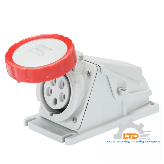 GW62505 - 90° ANGLED SURFACE-MOUNTING SOCKET-OUTLET - IP67 - 3P+N+E 16A 380-415V 50/60HZ - RED - 6H - SCREW WIRING