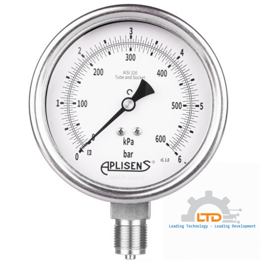 MS-100K, Industrial pressure gauge, Aplisens vietnam