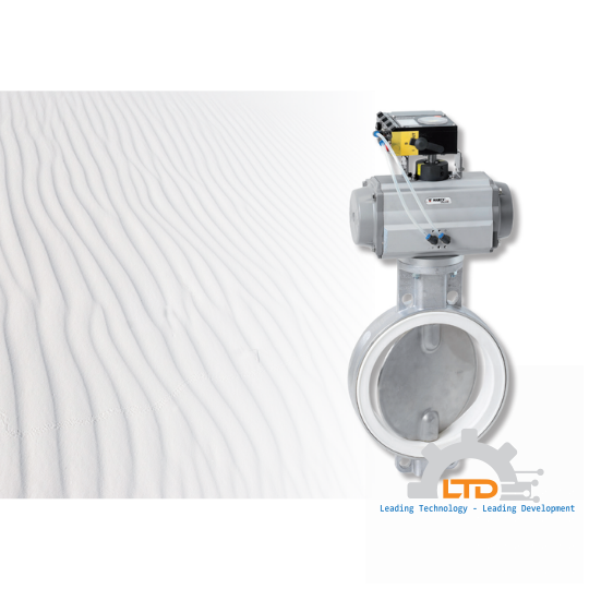 Butterfly Valve with pneumatic actuator and positioner.