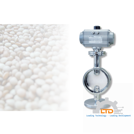 Butterfly Valve, metallic seated, Clamp ring connection – shut off and control valve for air or bulk goods