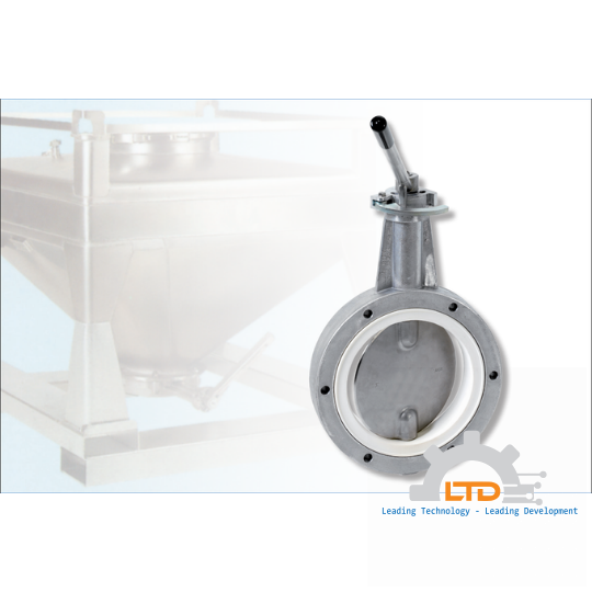 Container Butterfly Valve type DKZ 105 VK, in full flange execution, with drop lock system.