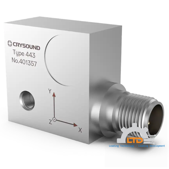 CRY443 Accelerometer, Triaxial, 50mv/g, ±100g pk, 1Hz to 4kHz