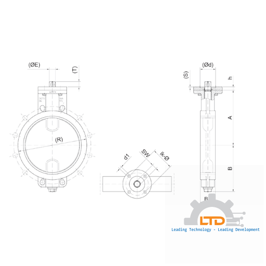 Absperrklappe, Butterfly Valve, metallic seated, wafer design – shut off and control valve up to 280°C