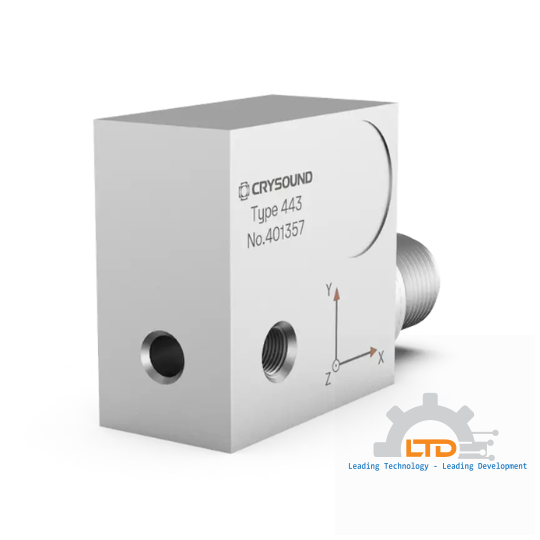 CRY443 Accelerometer, Triaxial, 50mv/g, ±100g pk, 1Hz to 4kHz