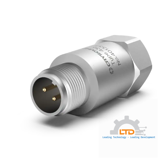 CRY436 Accelerometer, 1 Axis, 100mv/g, ±50g pk, 1Hz to 12kHz