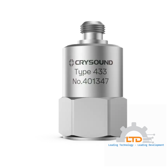 CRY433 Accelerometer, 1 Axis, 100mv/g, ±50g pk, 0.5Hz to 8kHz