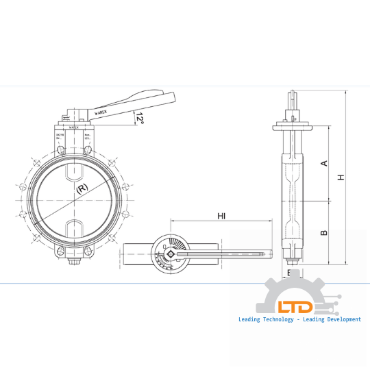 Butterfly Valve with ratched hand lever