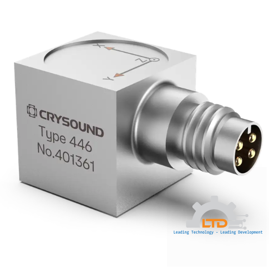 CRY446 Accelerometer, Triaxial, 10mv/g, ±500g pk, 1Hz to 5kHz