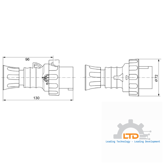 GW60026H   SPINA MOB.HP IP67 2P+T 16A 230V 6H