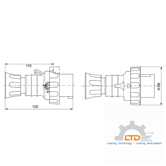 GW60031H  - SPINA MOB.HP IP67 3P+N+T 16A 400V 6H