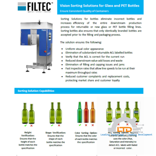 Vision Sorting For Bottles