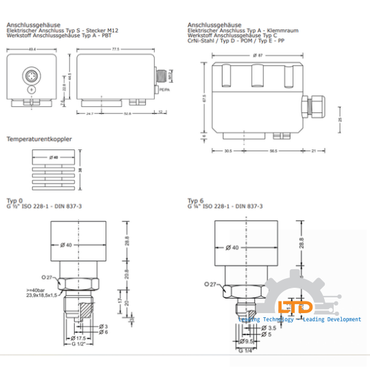 Cảm biến áp suất Precont® S20